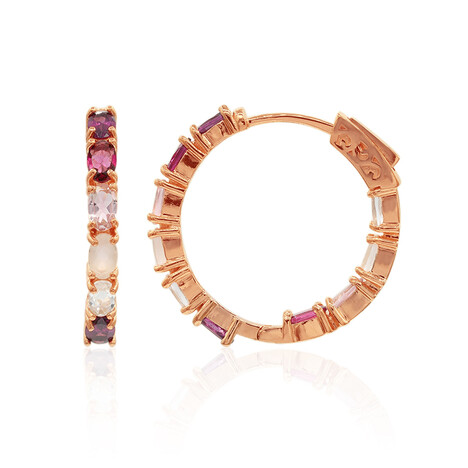 Edelstein-Silberohrringe