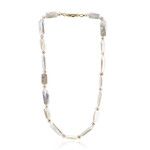 Keshi-Perlen-Silberhalskette (TPC)