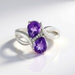 Anello in argento con Ametista del Marocco