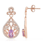 Boucles d'oreilles en argent et Améthyste