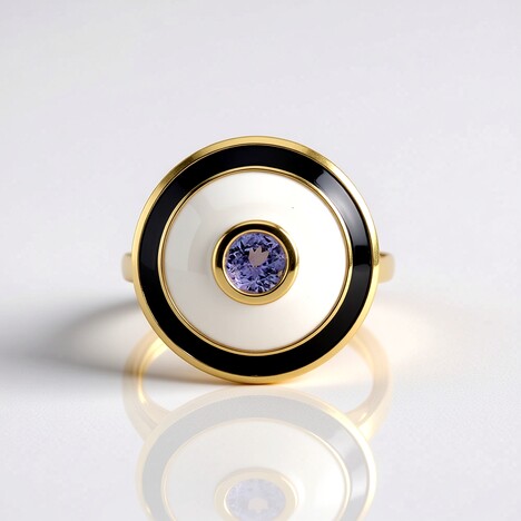 Bague en argent et Tanzanite (M de Luca)