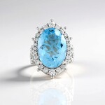 Anello in argento con Topazio Blu Cielo (Dallas Prince Designs)
