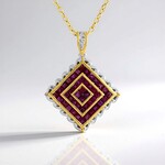 Collana in argento con Rubino della Birmania (Gems en Vogue)