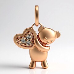 Ciondolo in oro con Diamante Rose de France SI1 di Argyle