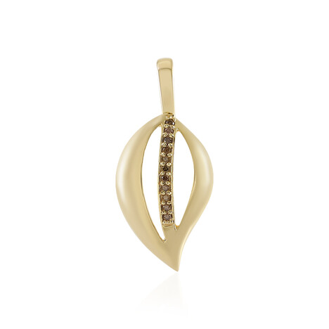 I3 Schokoladen-Brillant-Silberanhänger