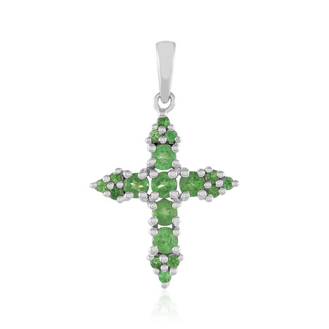 Ciondolo in argento con Tsavorite della Tanzania