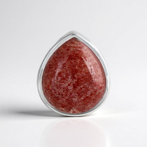 Ciondolo in argento con Quarzo Fragola (MONOSONO COLLECTION)