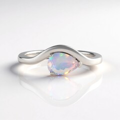 Anello in argento con Opale di Welo