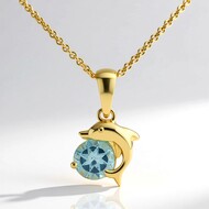 Sky Blue Topaz Silver Necklace