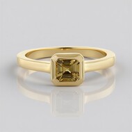 Bague en argent et Zircon jaune