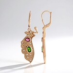 Orecchini in argento con Diopside Russo (MONOSONO COLLECTION)