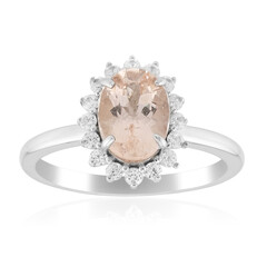 Bague en argent et Morganite du Brésil