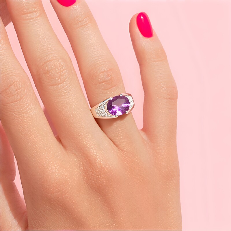 Bague en argent et Quartz azur