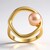 Anello in argento con Perla Ming color Pesca (TPC)
