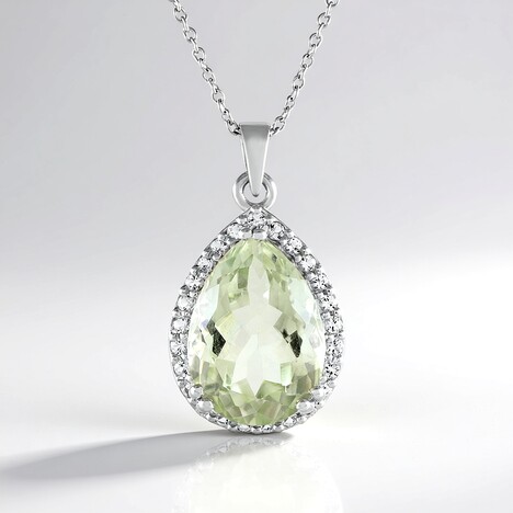 Collana in argento con Ametista Verde