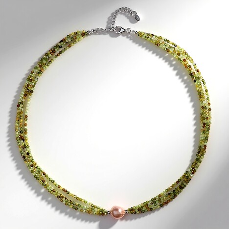 Collana in argento con Perla d'Acqua Dolce Rosa