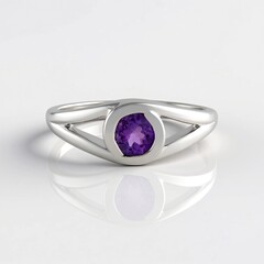 Anello in argento con Ametista Siberiana