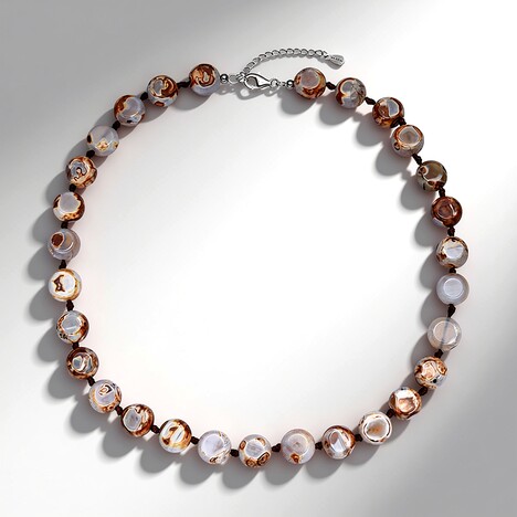 Collana in argento con Ágata Fang Gu