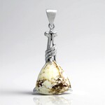Ciondolo in argento con Magnesite