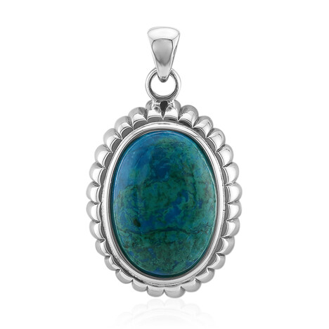 Zilveren hanger met een Chrysokoll (Art of Nature)