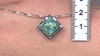 Colgante en plata con Turquesa azul plateadas de Mohave (MONOSONO COLLECTION)