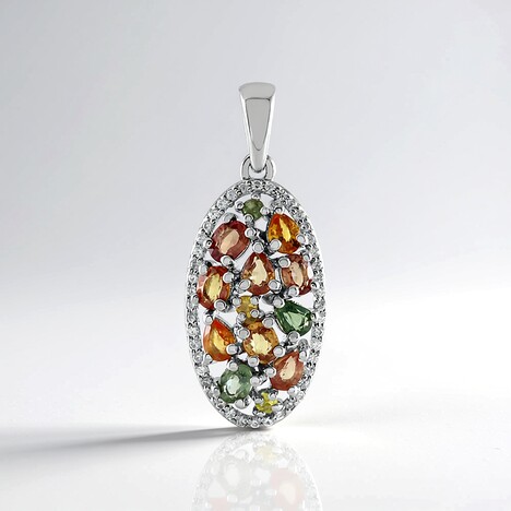 Pendentif en argent et Saphir