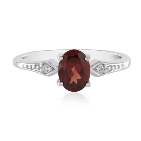 Bague en argent et Grenat du Mozambique