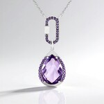 Collana in argento con Ametista Rose de France