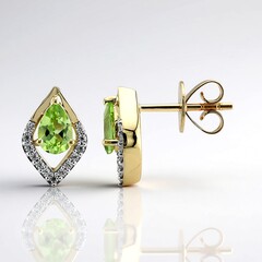 Orecchini in oro con Peridoto Wagogo