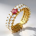 Anello in argento con Zaffiro Rosa del Madagascar (de Melo Essence)