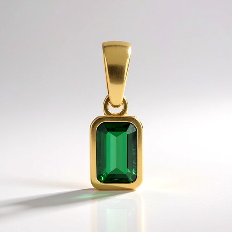 Ciondolo in oro con Tormalina Verde di Benedito (Adela Gold)