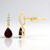 Boucles d'oreilles en or et Rubis AAA du Mozambique
