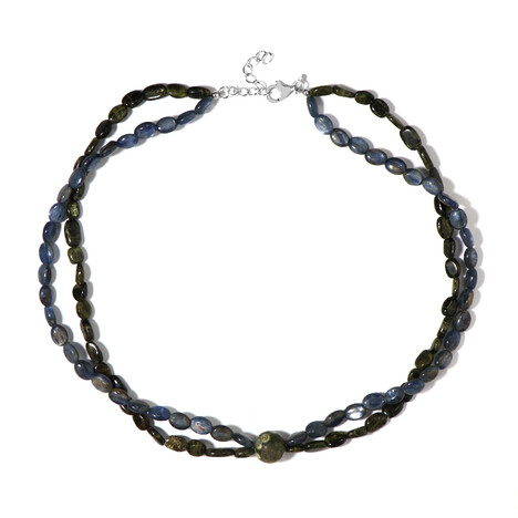 Collier en argent et Kyanite du Népal
