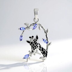 Ciondolo in argento con Tanzanite