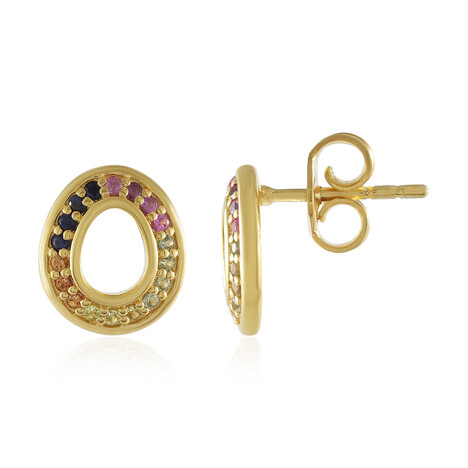 Saphir-Silberohrringe