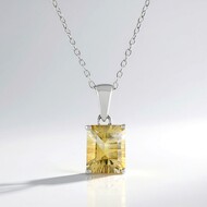 Pendentif en argent et Citrine multicolore