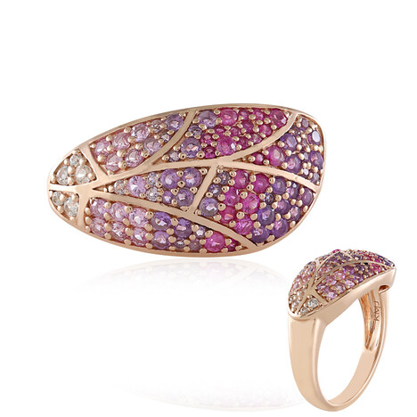 Anello in argento con Zaffiro Rosa (KM by Juwelo)