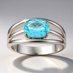 Anello in argento con Apatite Blu