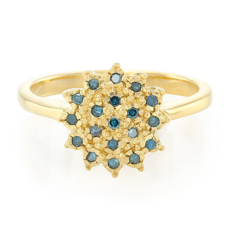 Königsblauer Diamant-Silberring