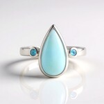 Anello in argento con Larimar (KM by Juwelo)