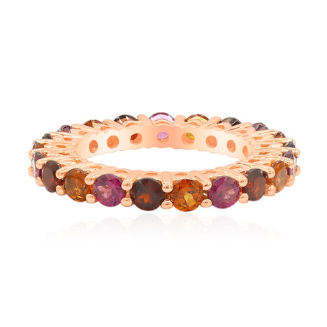 Anello in argento con Granato Mozambico