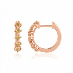 Pendientes en oro con Diamante chocolate I2