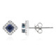 10K Ceylon Blue Sapphire Gold Earrings