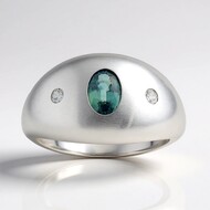 Anillo en plata con Zafiro Teal