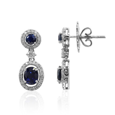 Blauer Saphir-Goldohrringe (Estée Collection)