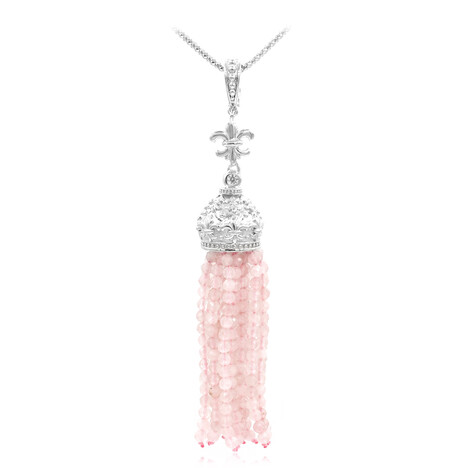 Rosenquarz-Silberhalskette (Dallas Prince Designs)