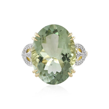 Anello in oro con Ametista Verde Rio Grande
