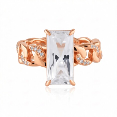 Bague en argent et Danburite (de Melo Essence)