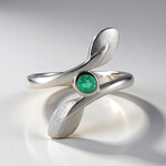 Anello in argento con Smeraldo Colombiano (MONOSONO COLLECTION)