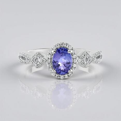 Anello in argento con Tanzanite
